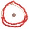 The Bead Chest Bright Red Recycled Glass Beads 7mm Ghana African Sea Glass Round Large Hole 24 Inch Strand Handmade Fair Trade